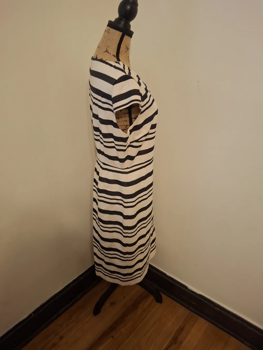 J. Crew Black and White Striped Midi Dress - Picture 5 of 5